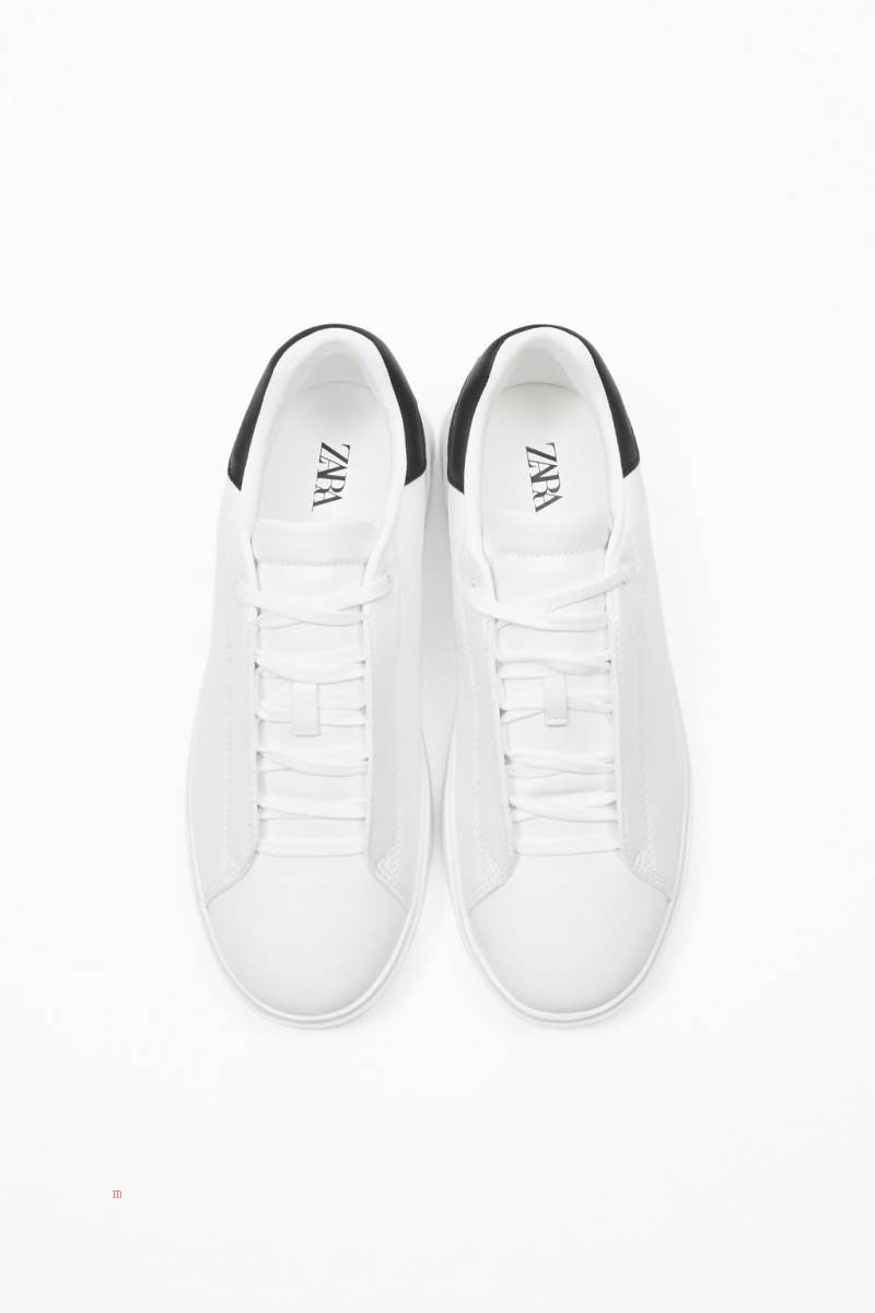 ZARA TRAINERS WITH HIDDEN LACES Träningsskor Herr Vita | BQOXL-5320