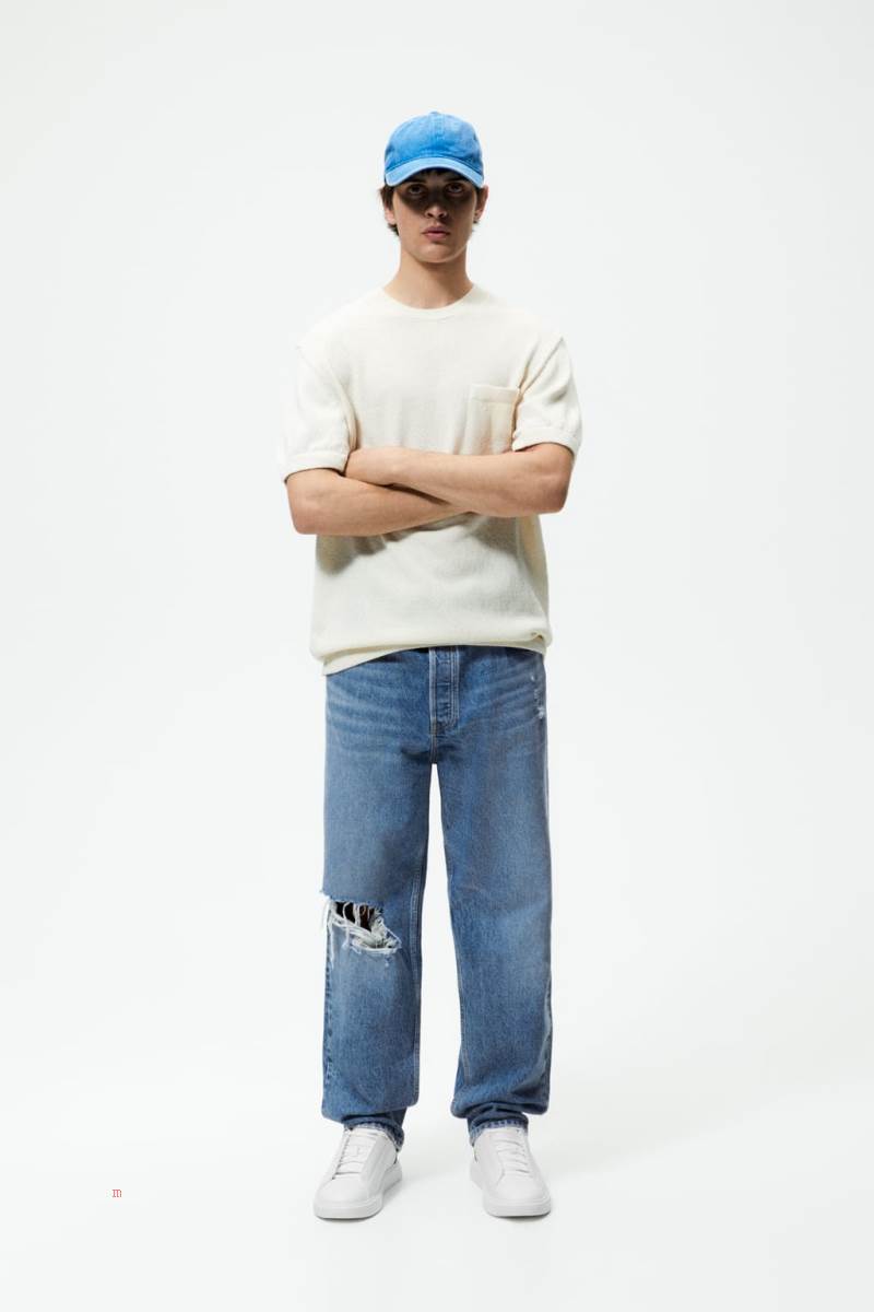 ZARA TRAINERS WITH HIDDEN LACES Träningsskor Herr Vita | BQOXL-5320