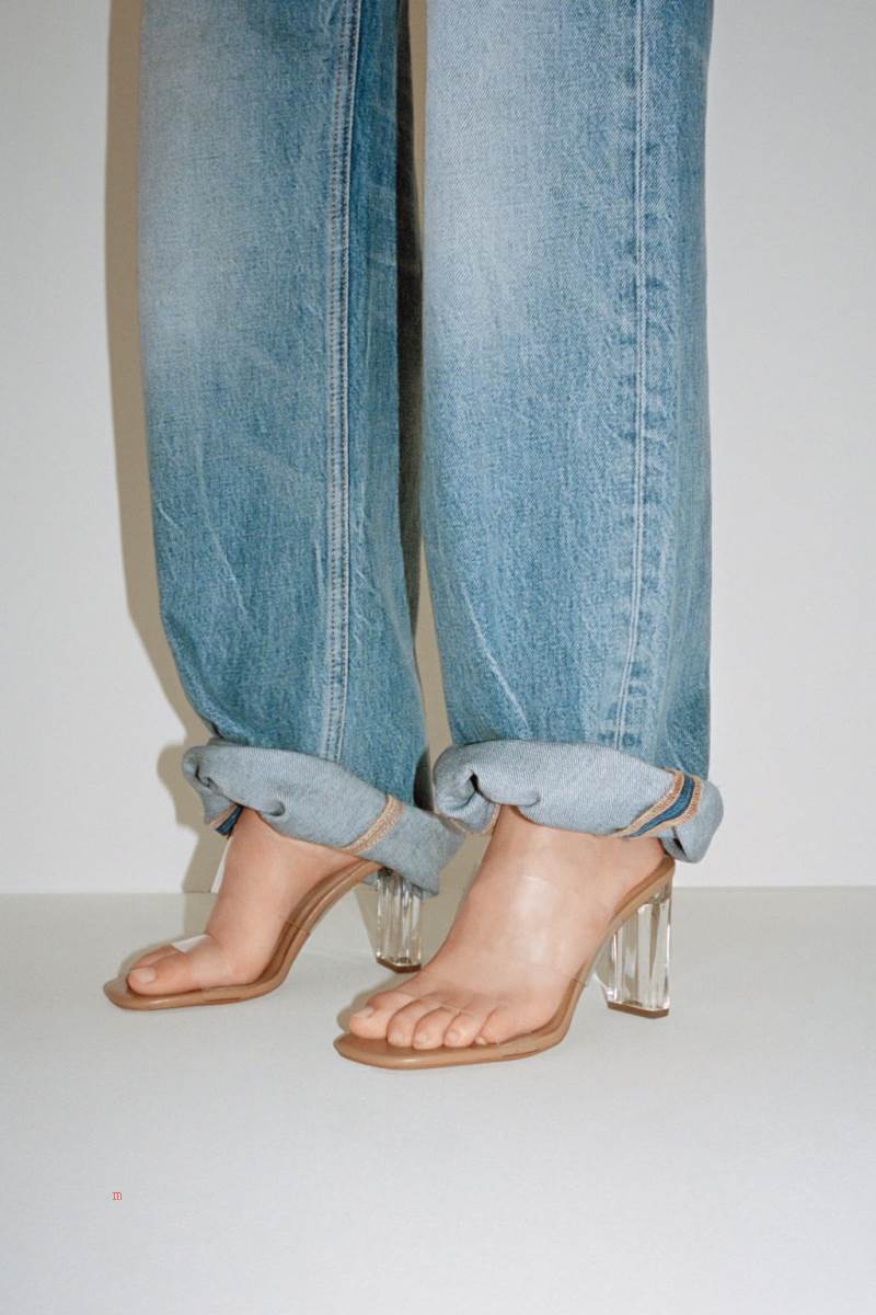 ZARA TRANSPARENT HIGH-HEEL Sandaler Dam Beige | ZMELK-7894