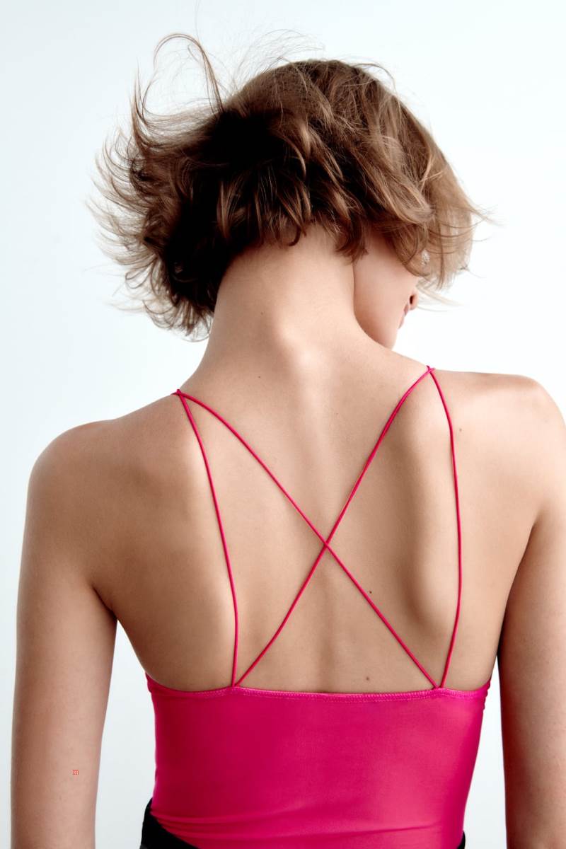 ZARA TULLE Bodysuit Dam Fuchsia | FGSWO-1230