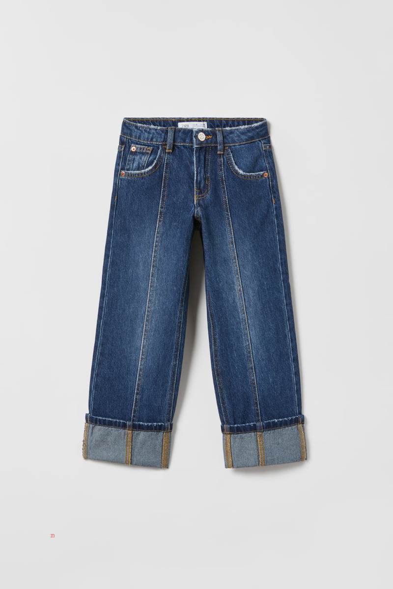 ZARA TURN-UP HEM Jeans Tjej Blå | VLEGD-2813
