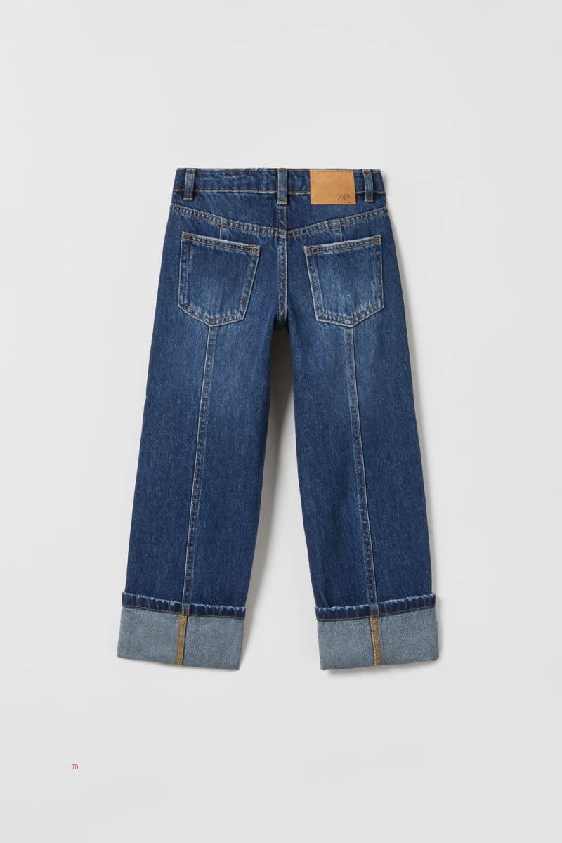 ZARA TURN-UP HEM Jeans Tjej Blå | VLEGD-2813