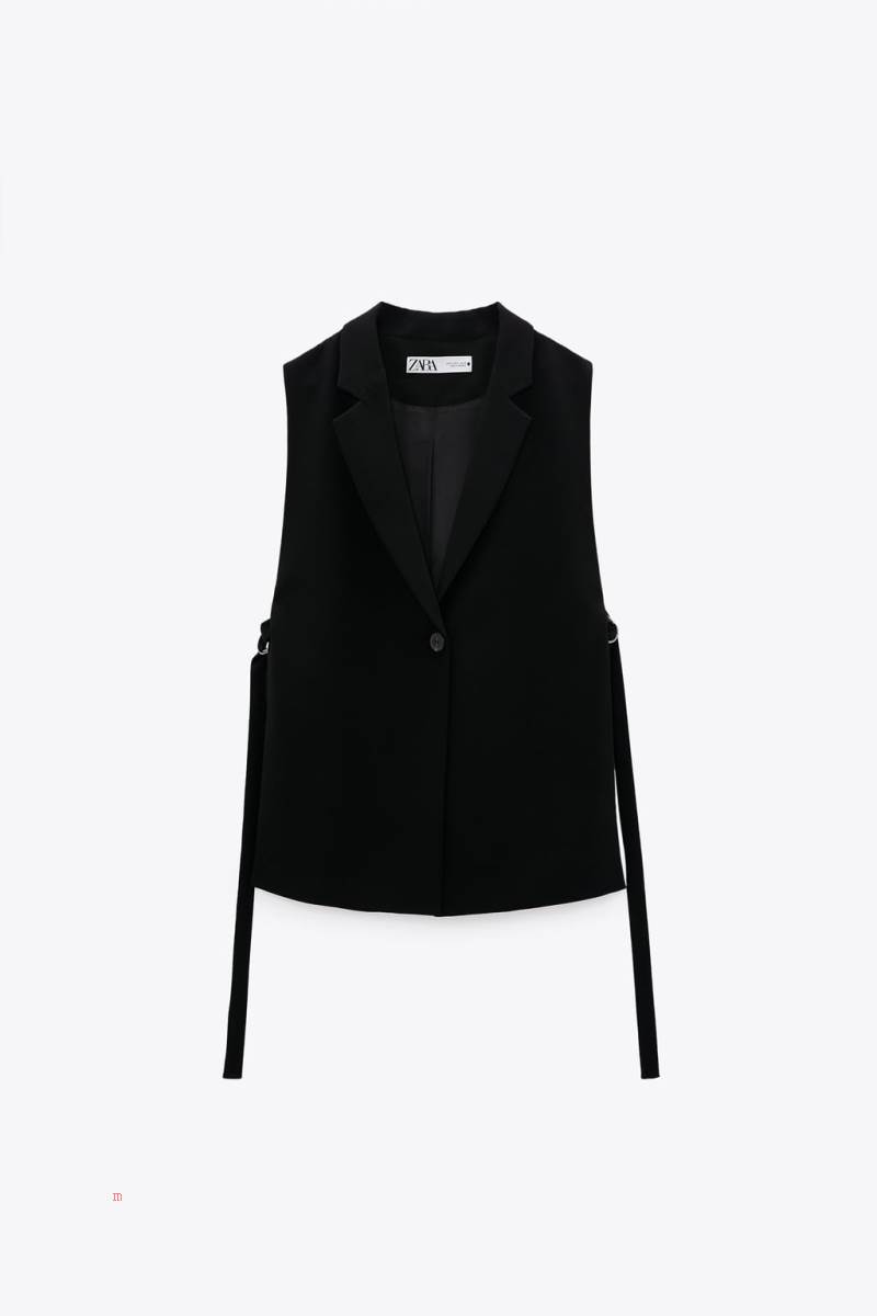 ZARA VENTS Kostym Väst Dam Svarta | FZTQN-6230
