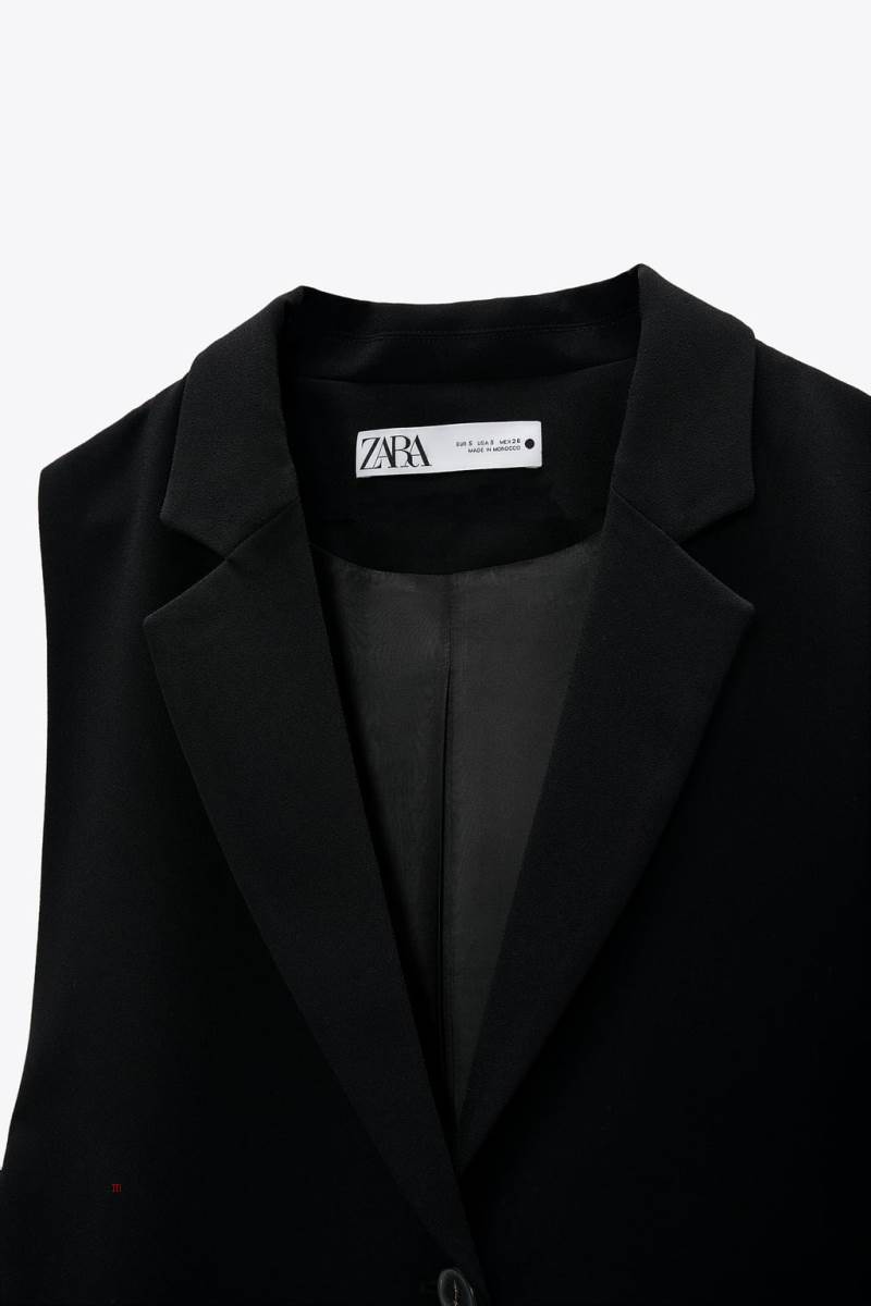 ZARA VENTS Kostym Väst Dam Svarta | FZTQN-6230