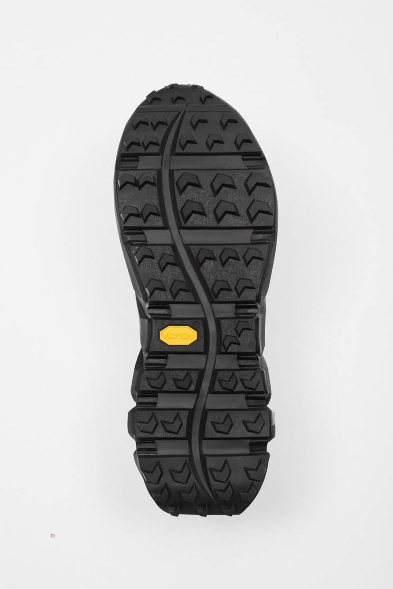 ZARA VIBRAM® LEATHER ZIP Finskor Herr Svarta | CTXVM-2467
