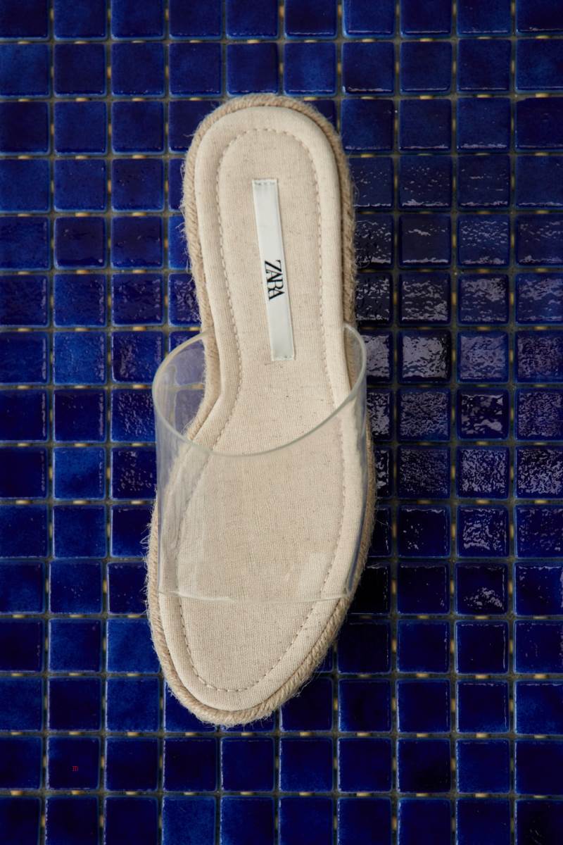 ZARA VINYL WEDGES Sandaler Klack Dam Vita | FGZUB-5672