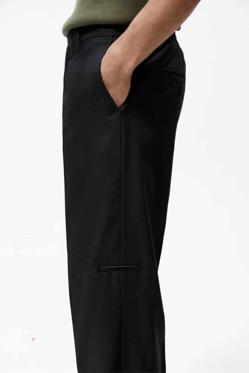 ZARA WIDE FIT Byxor Herr Svarta | ZHFUB-2817