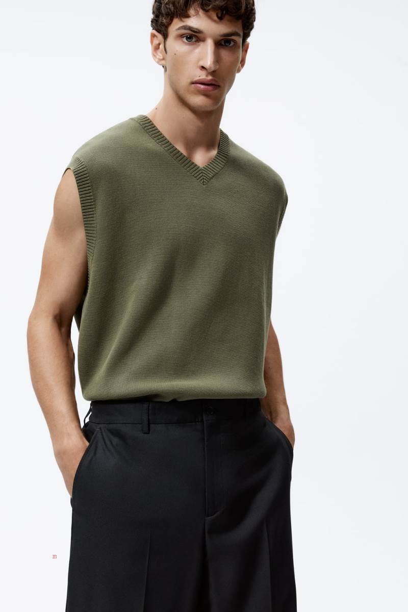ZARA WIDE FIT Byxor Herr Svarta | ZHFUB-2817