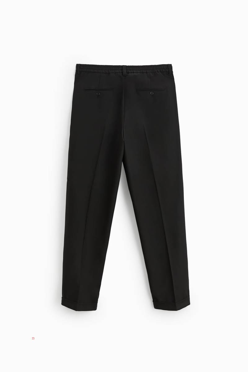 ZARA WIDE FIT Byxor Herr Svarta | ZHFUB-2817