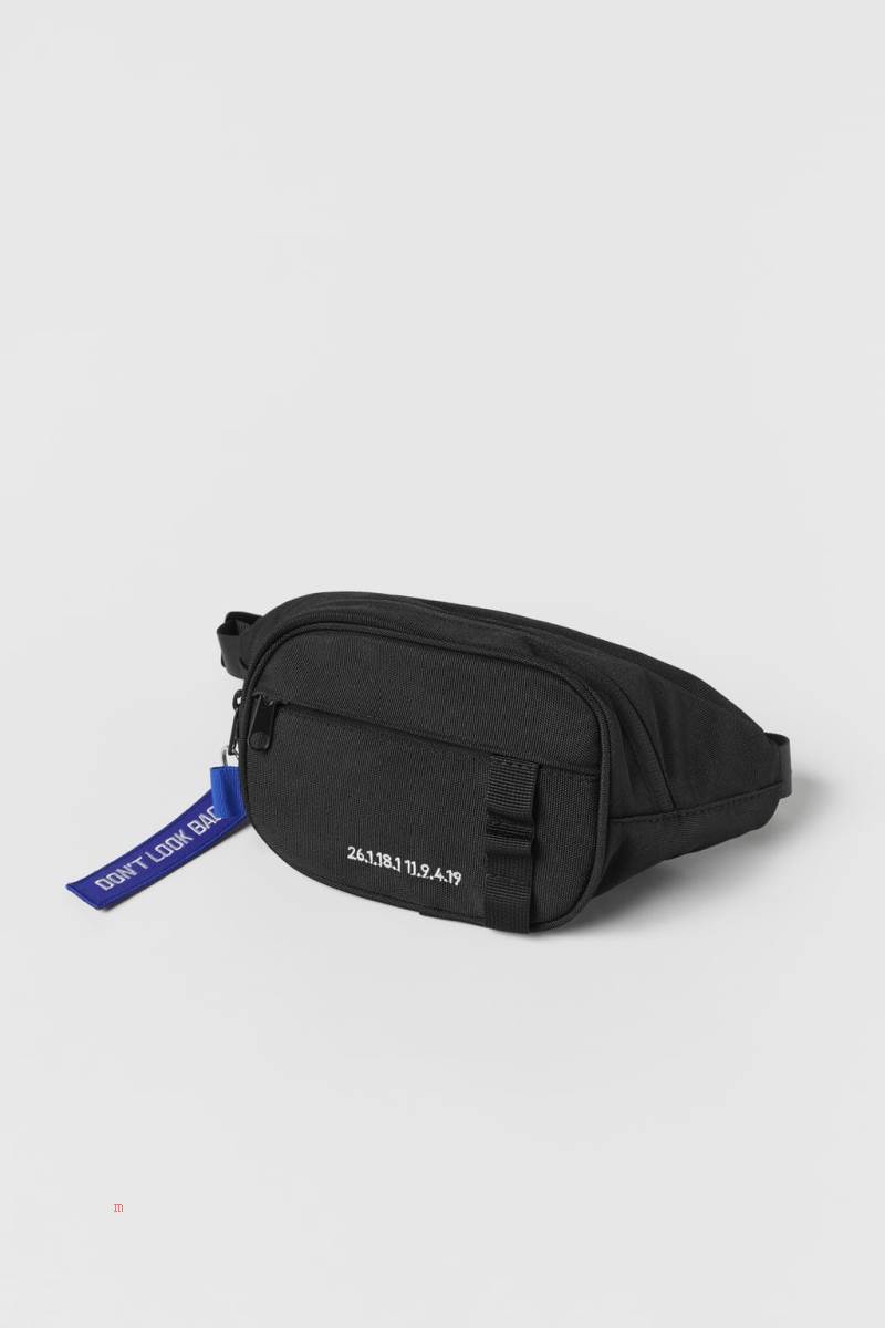 ZARA WITH PULL TAB Bältesväska Pojke Svarta | DLFST-0134
