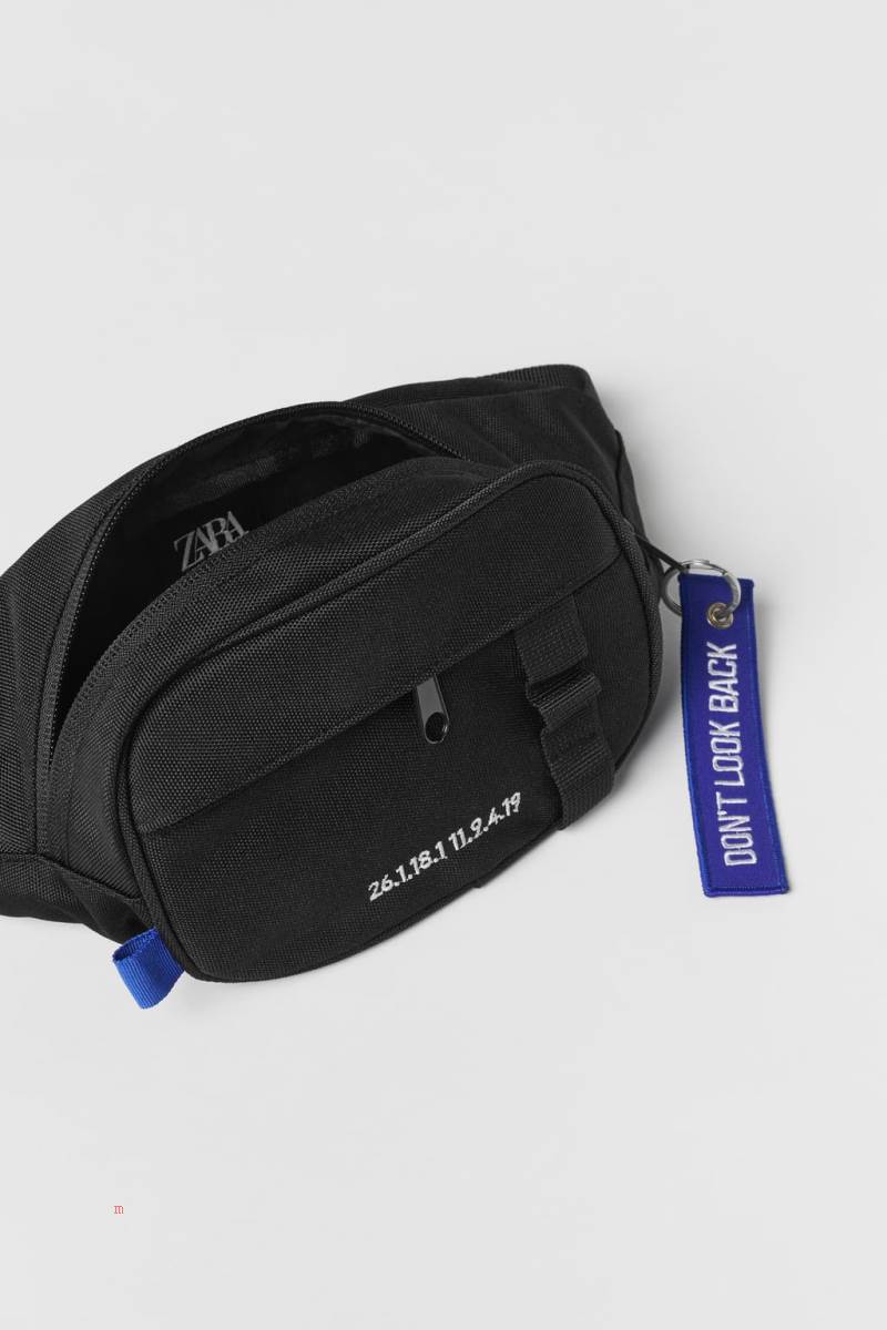 ZARA WITH PULL TAB Bältesväska Tjej Svarta | AIHMV-7462
