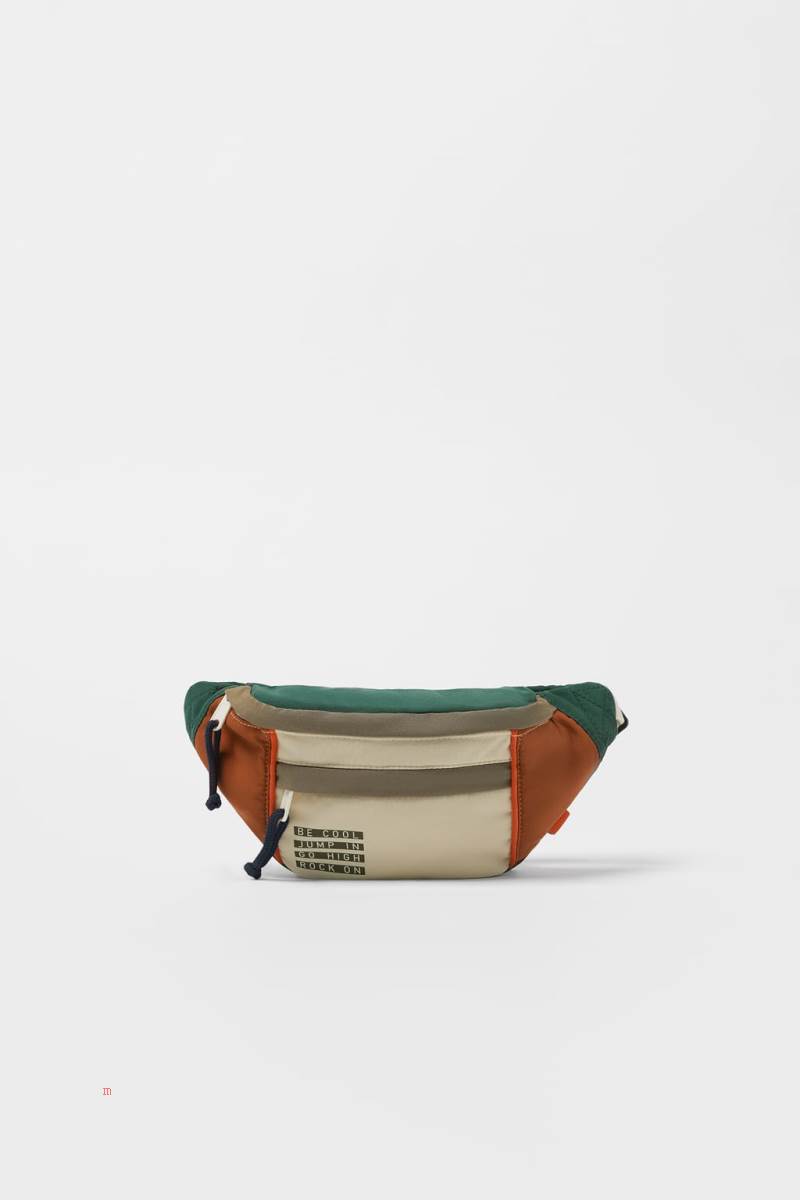 ZARA WITH SLOGAN Bältesväska Pojke Bruna | UPHET-5981