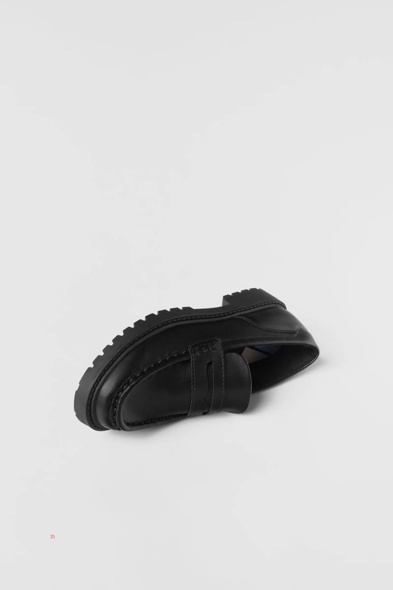 ZARA WITH TRACK SOLES Loafers Pojke Svarta | KQBXG-9431