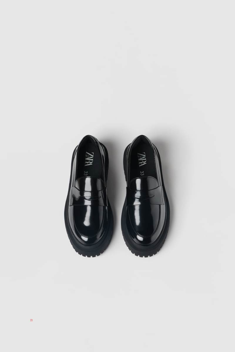 ZARA WITH TRACK SOLES Loafers Tjej Svarta | NERTP-9342