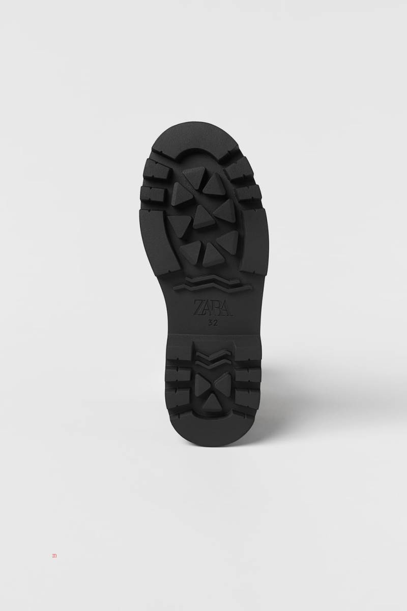 ZARA WITH TRACK SOLE AND ZIP Ankelboots Tjej Svarta | OMKBC-2481