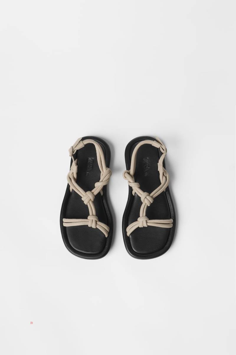 ZARA WITH TUBULAR STRAPS Sandaler Tjej Vita | ZCIGA-3895