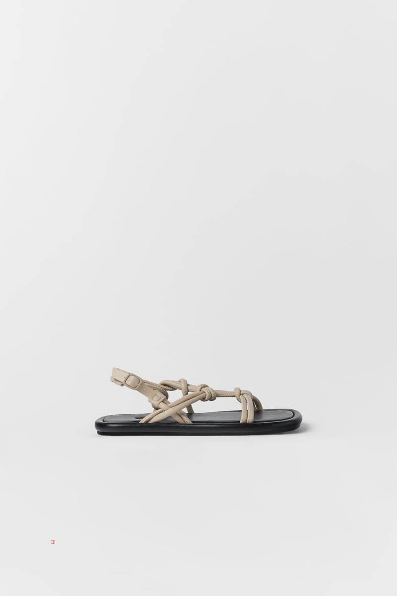 ZARA WITH TUBULAR STRAPS Sandaler Tjej Vita | ZCIGA-3895