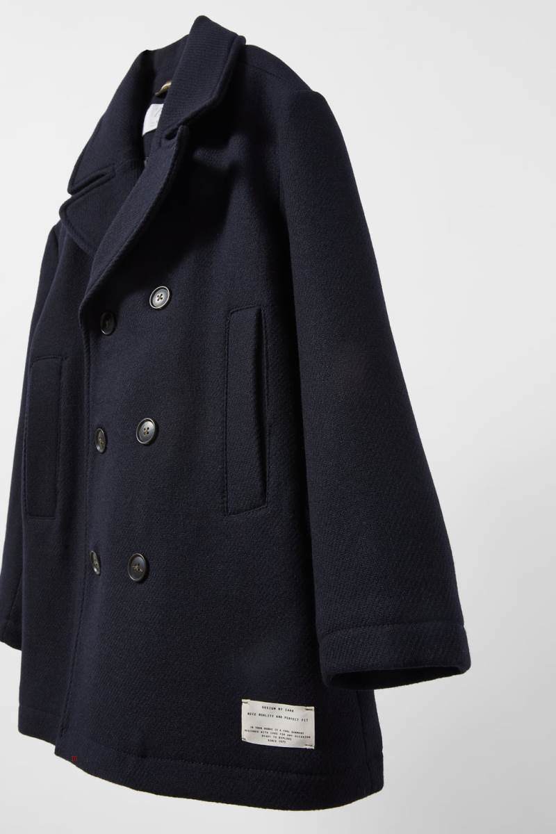 ZARA WOOL BLEND NAUTICAL Rockar Pojke Marinblå Blå | FKQUA-3682