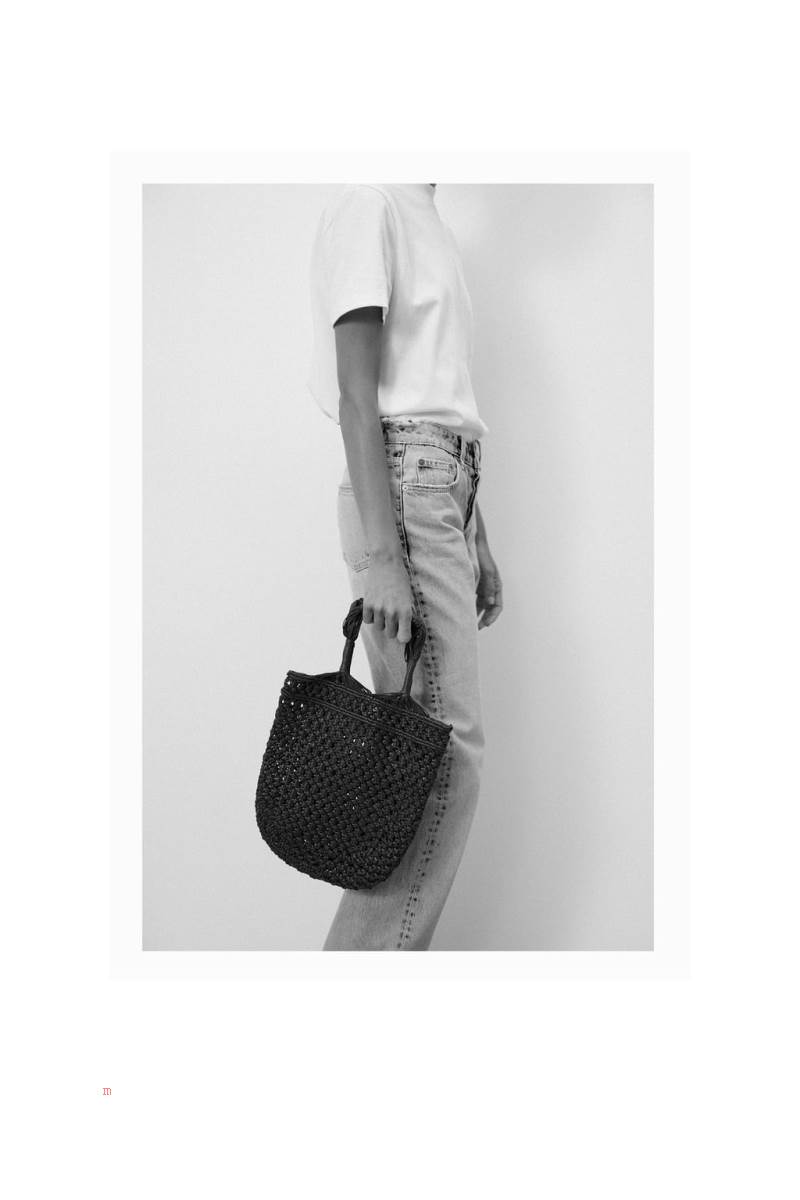 ZARA WOVEN LEATHER BUCKET BAG Läderväska Dam Bruna | YDLEV-7264