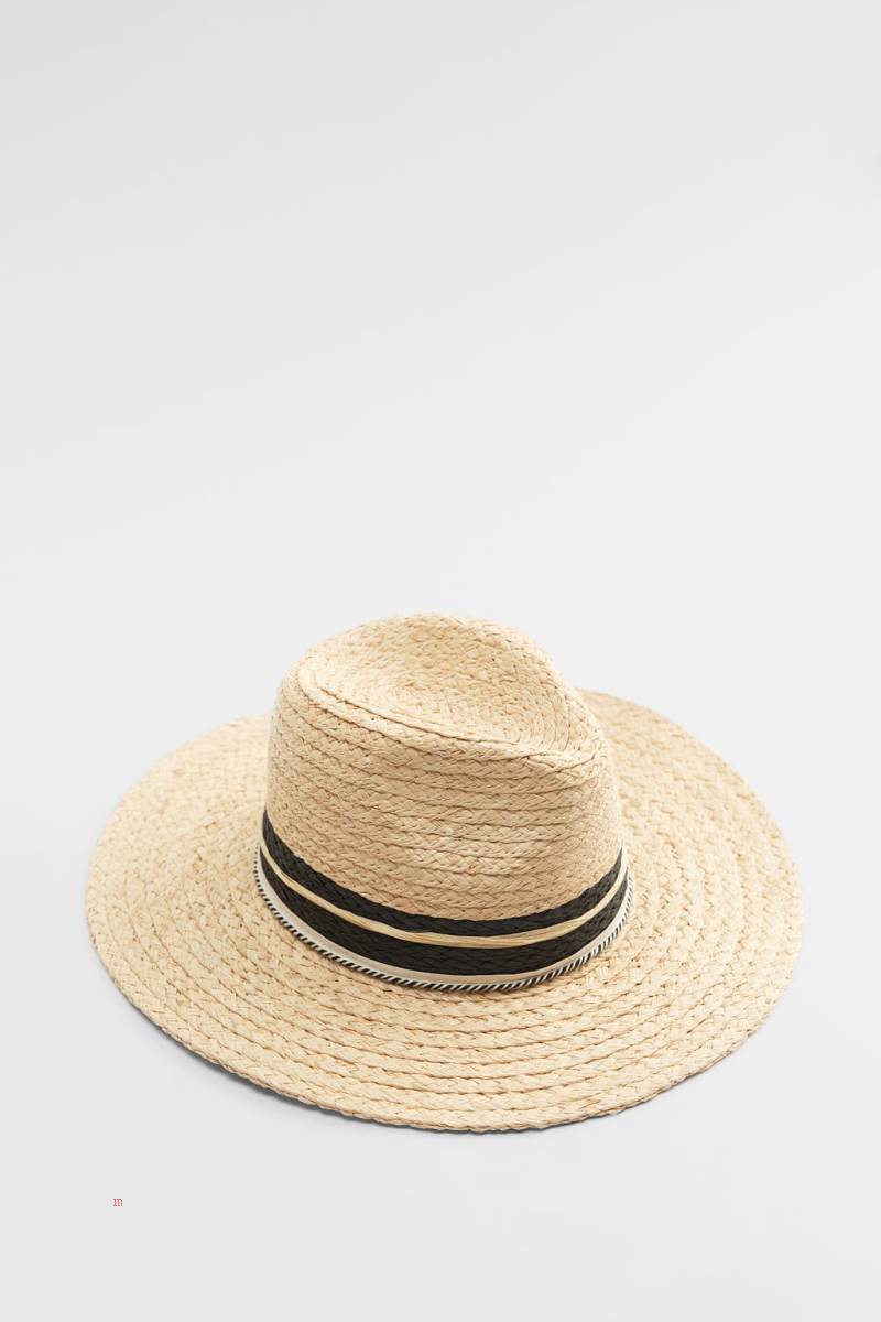 ZARA WOVEN WITH BAND Hatt Dam Beige | BWPQD-6392