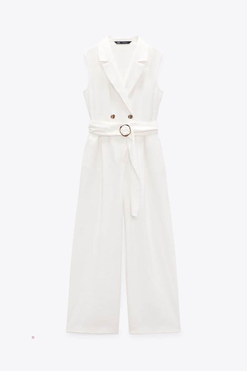 ZARA WRAP WITH BELT Jumpsuit Dam Vita | KSMYJ-2491