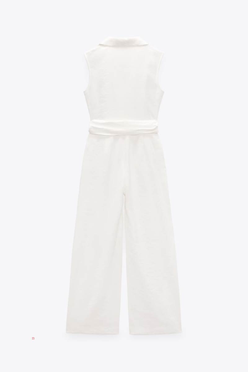 ZARA WRAP WITH BELT Jumpsuit Dam Vita | KSMYJ-2491