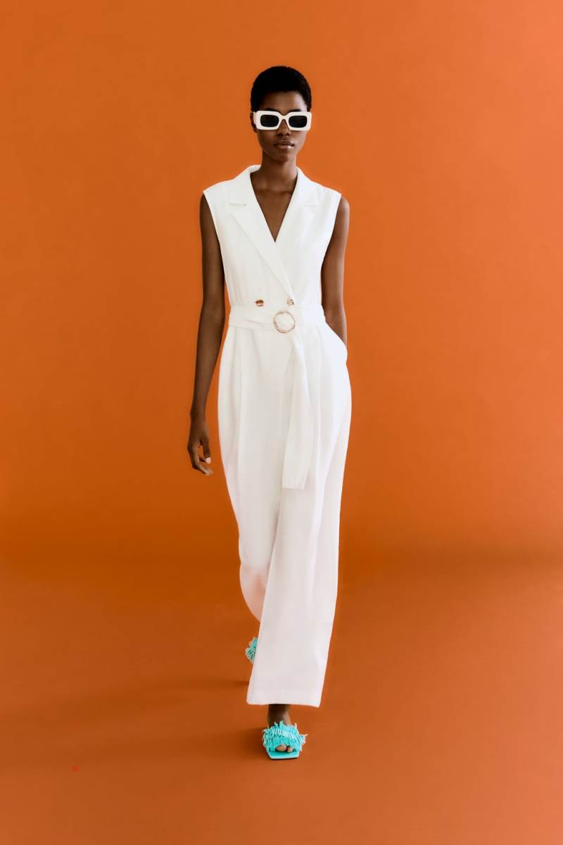 ZARA WRAP WITH BELT Jumpsuit Dam Vita | KSMYJ-2491