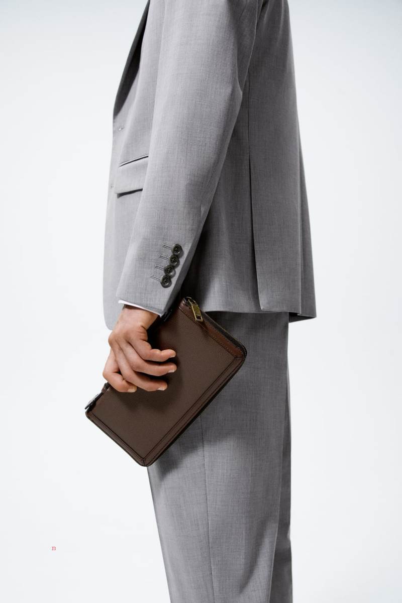 ZARA XL Plånbok Herr Bruna | AQMDE-5710