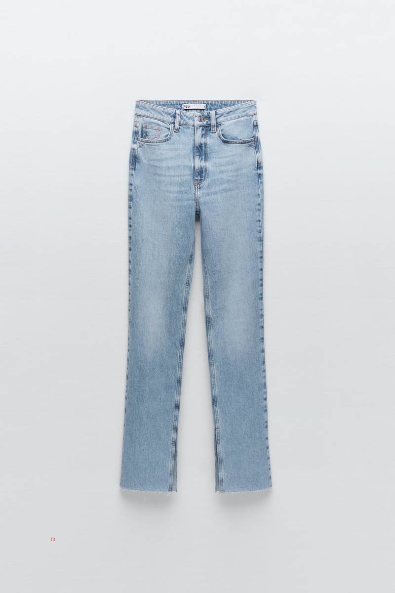 ZARA Z1975 HIGH RISE SLIM FLARE Jeans Dam Blå | GFSNI-1347