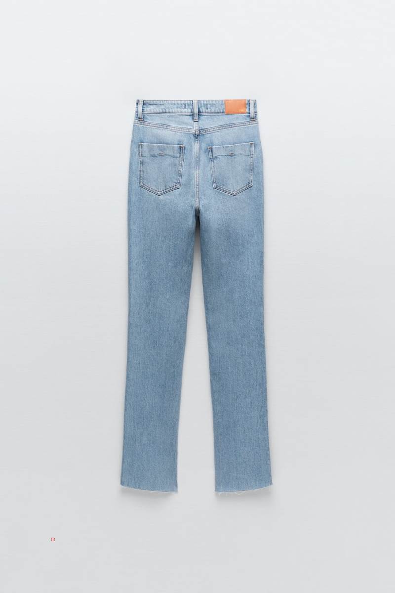 ZARA Z1975 HIGH RISE SLIM FLARE Jeans Dam Blå | GFSNI-1347