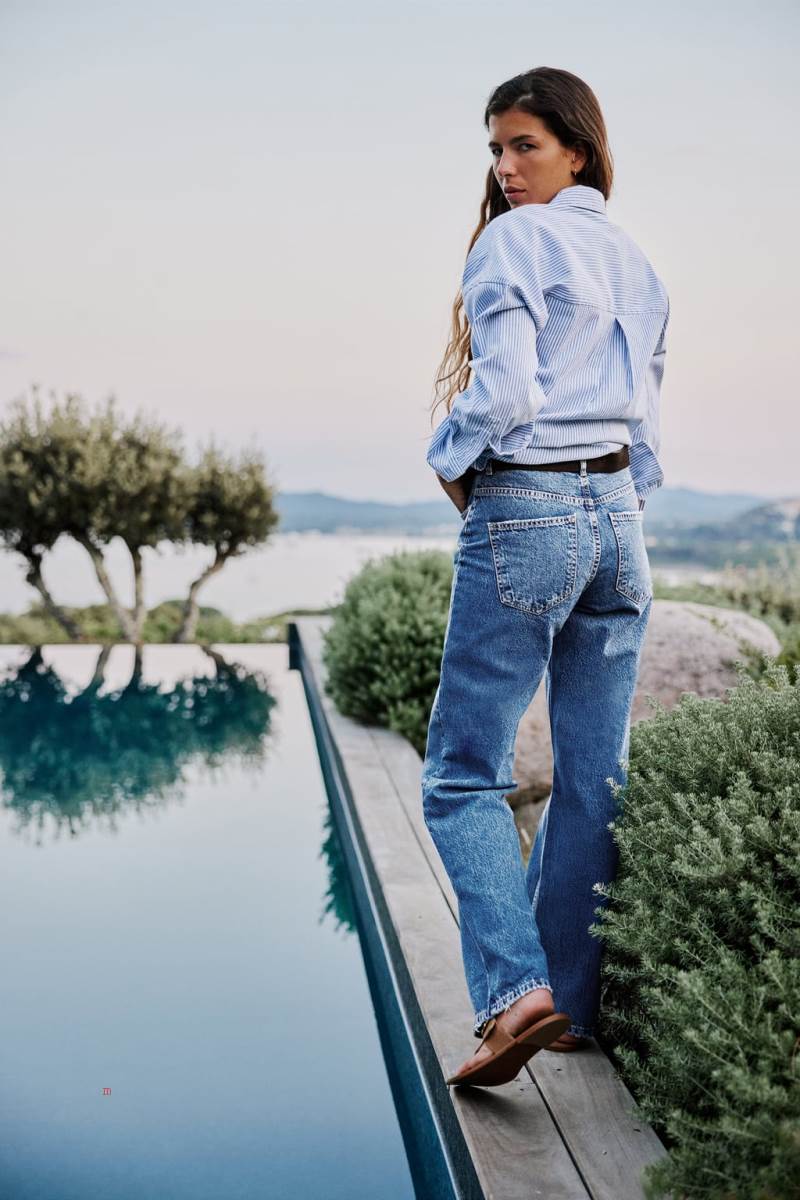 ZARA Z1975 HIGH-RISE STRAIGHT-FIT LONG-LENGTH Jeans Dam Blå | QJWMB-5910