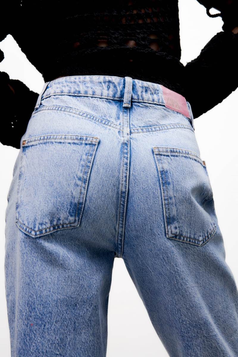 ZARA Z1975 MOM Hetero-leg Jeans Dam Blå | DOYMN-6570