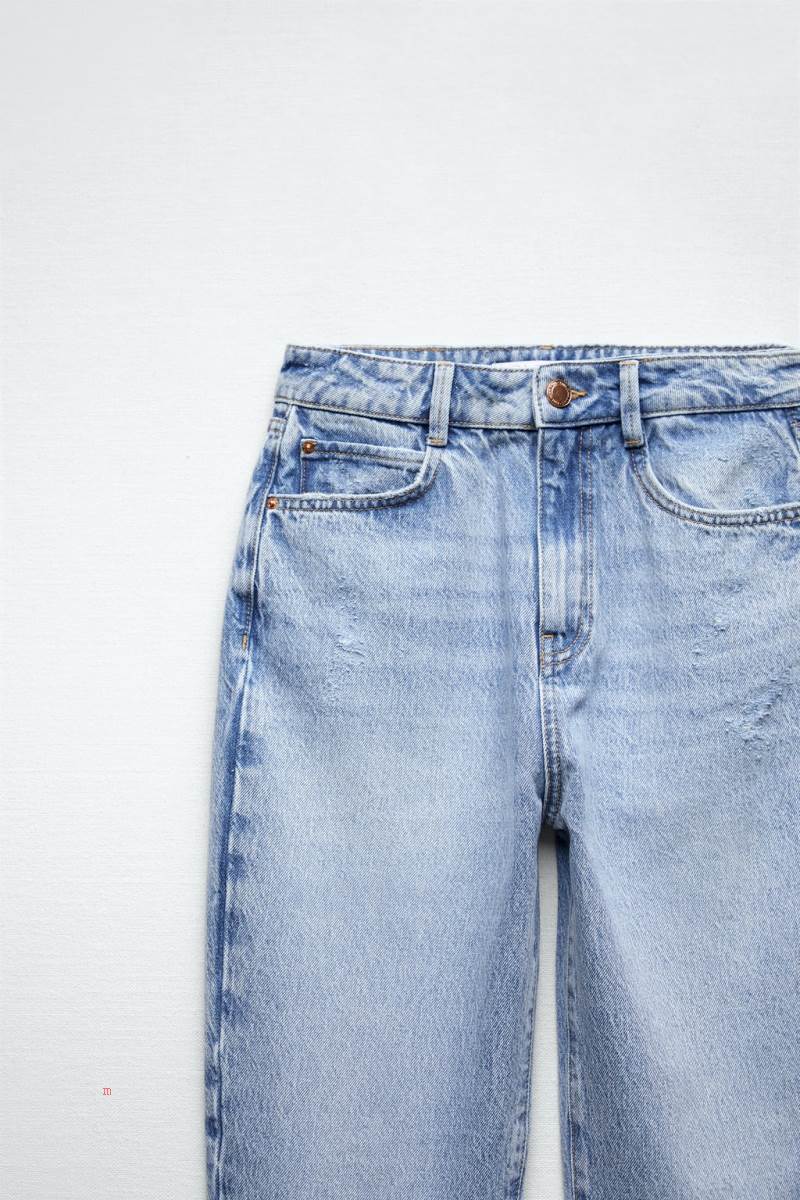 ZARA Z1975 MOM Hetero-leg Jeans Dam Blå | DOYMN-6570