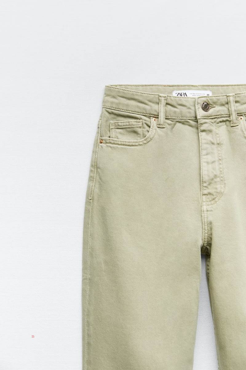 ZARA Z1975 MOM Jeans Dam Khaki | QZOPY-0613