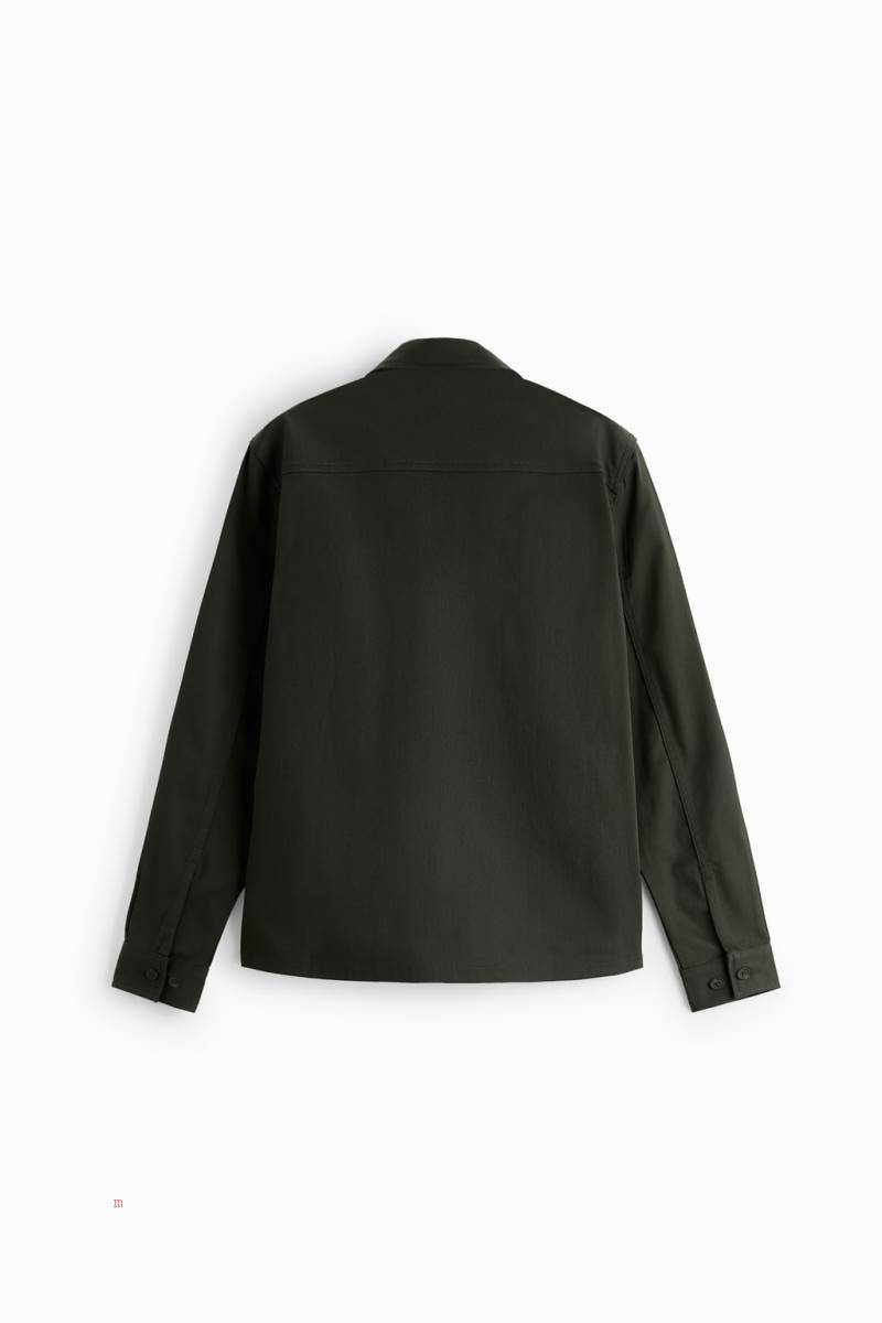 ZARA ZIP Övertröja Herr Khaki | AOTUJ-1057