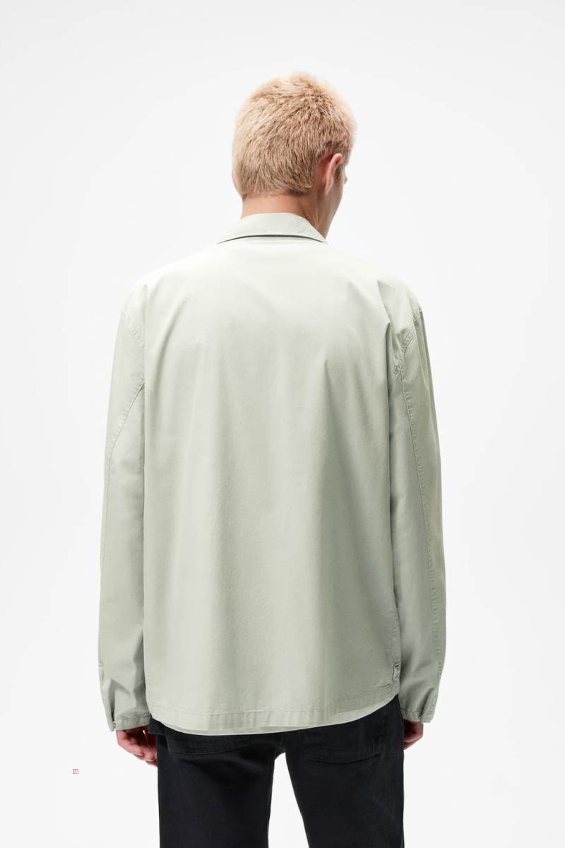 ZARA ZIP Övertröja Herr Ljusgröna | VMBFO-4705