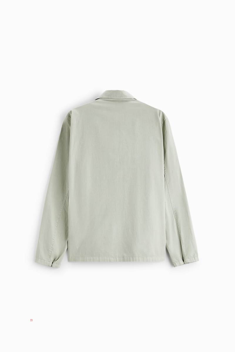 ZARA ZIP Övertröja Herr Ljusgröna | VMBFO-4705