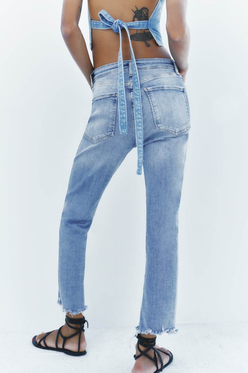 ZARA ZW THE DREED FLARE Jeans Dam Blå | GYASZ-6852