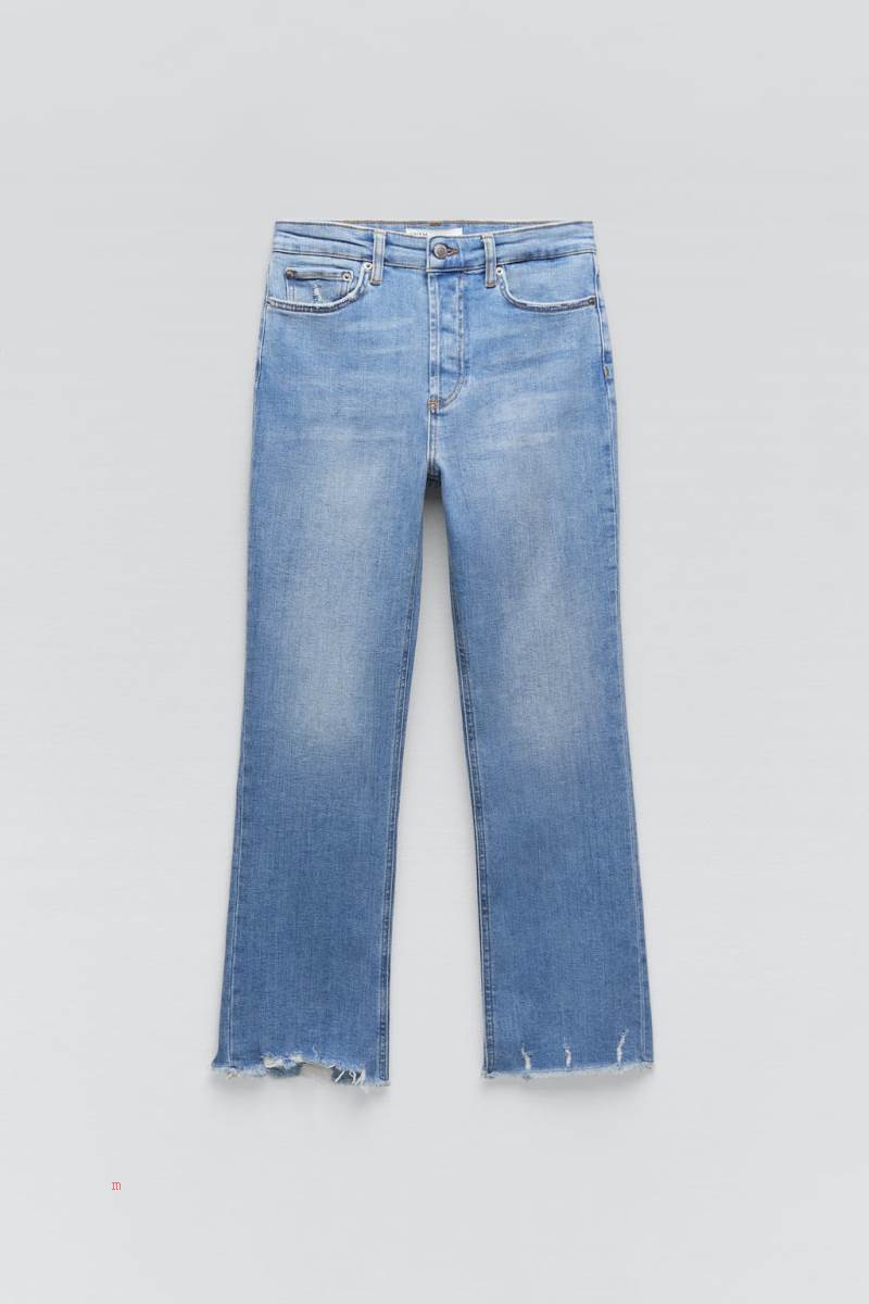 ZARA ZW THE DREED FLARE Jeans Dam Blå | GYASZ-6852