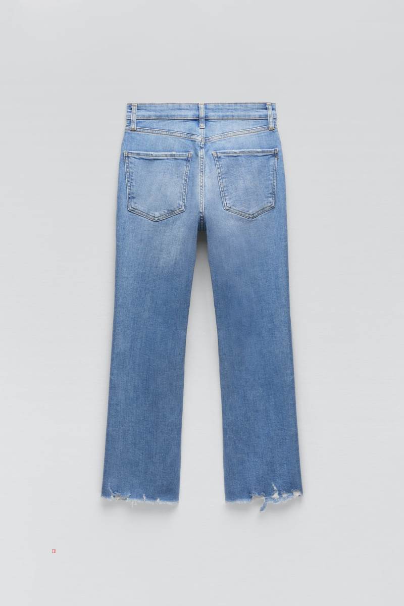 ZARA ZW THE DREED FLARE Jeans Dam Blå | GYASZ-6852