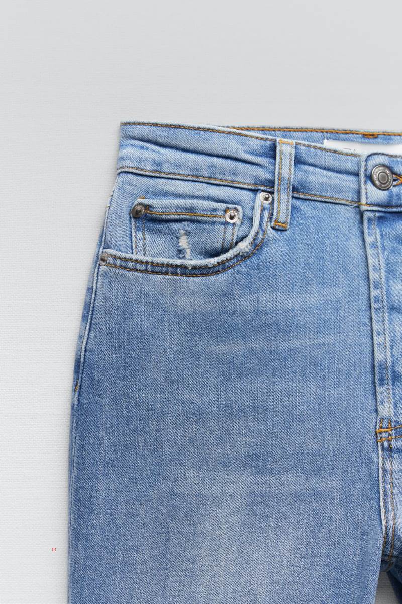 ZARA ZW THE DREED FLARE Jeans Dam Blå | GYASZ-6852