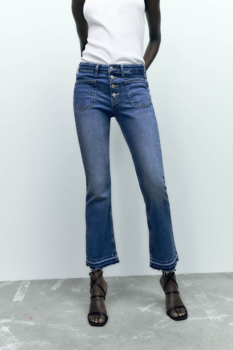 ZARA ZW THE LOW RISE BOOTCUT Jeans Dam Blå | NLUSV-1537