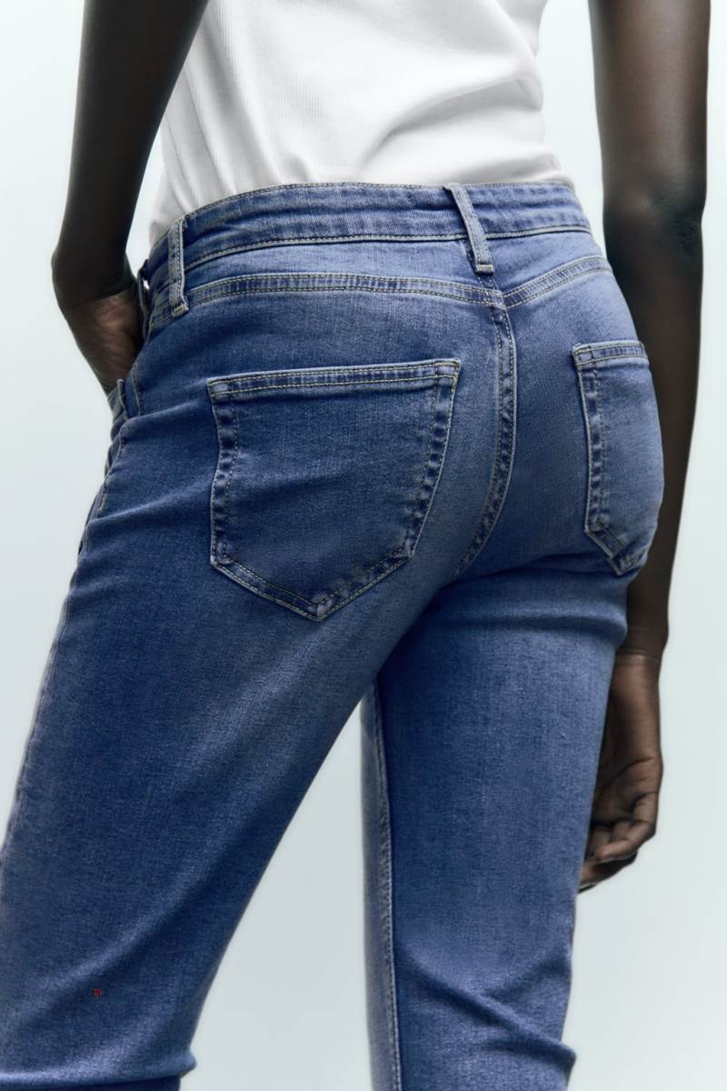 ZARA ZW THE LOW RISE BOOTCUT Jeans Dam Blå | NLUSV-1537
