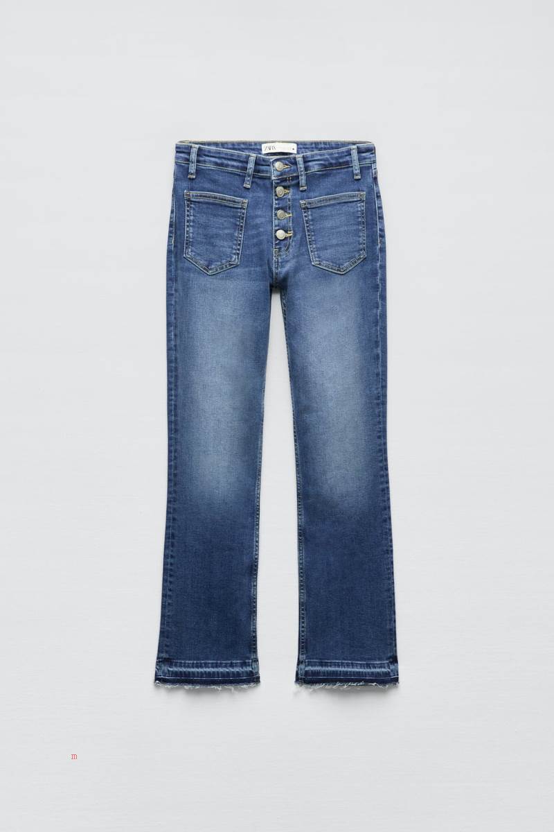 ZARA ZW THE LOW RISE BOOTCUT Jeans Dam Blå | NLUSV-1537