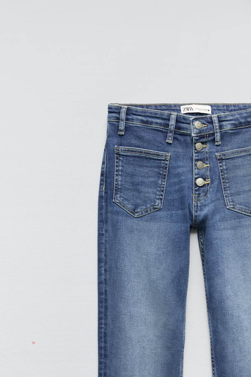 ZARA ZW THE LOW RISE BOOTCUT Jeans Dam Blå | NLUSV-1537