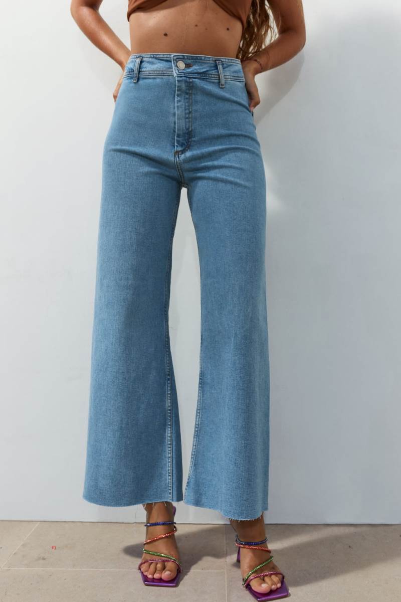 ZARA ZW THE MARINE STRAIGHT Jeans Dam Blå | HAWFQ-8609