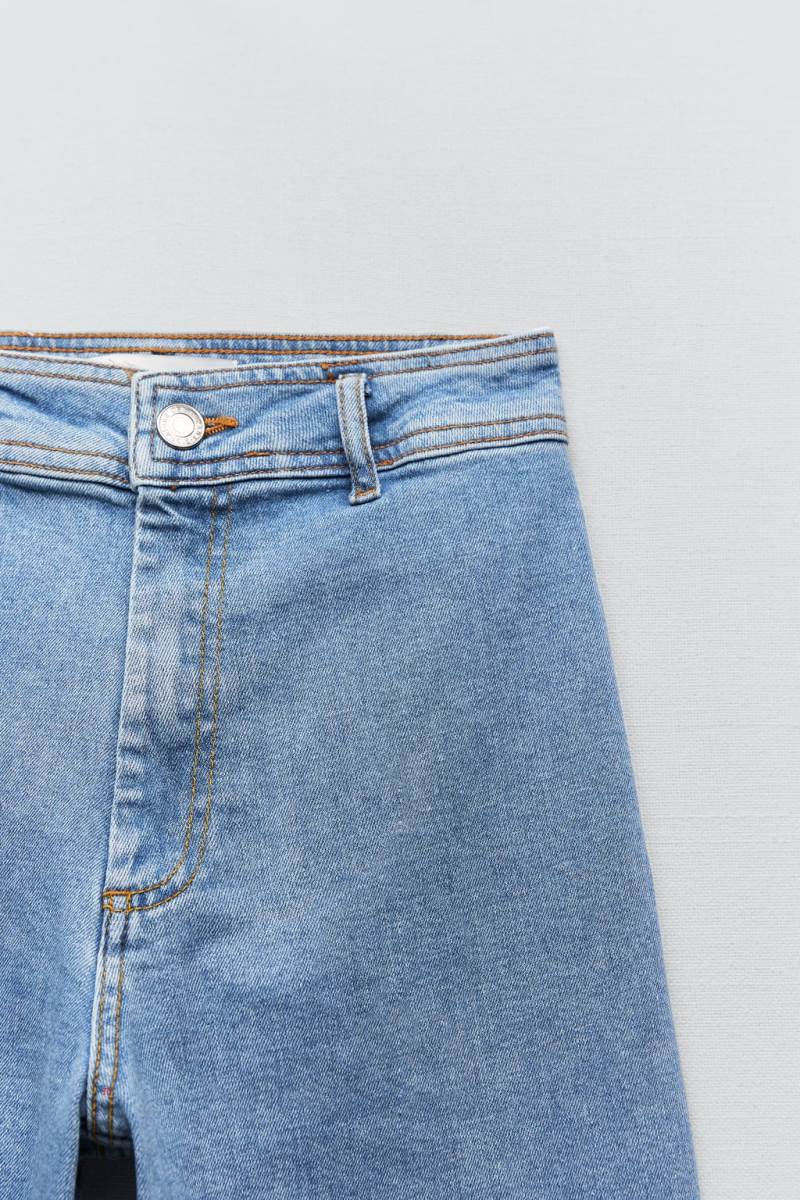 ZARA ZW THE MARINE STRAIGHT Jeans Dam Blå | HAWFQ-8609