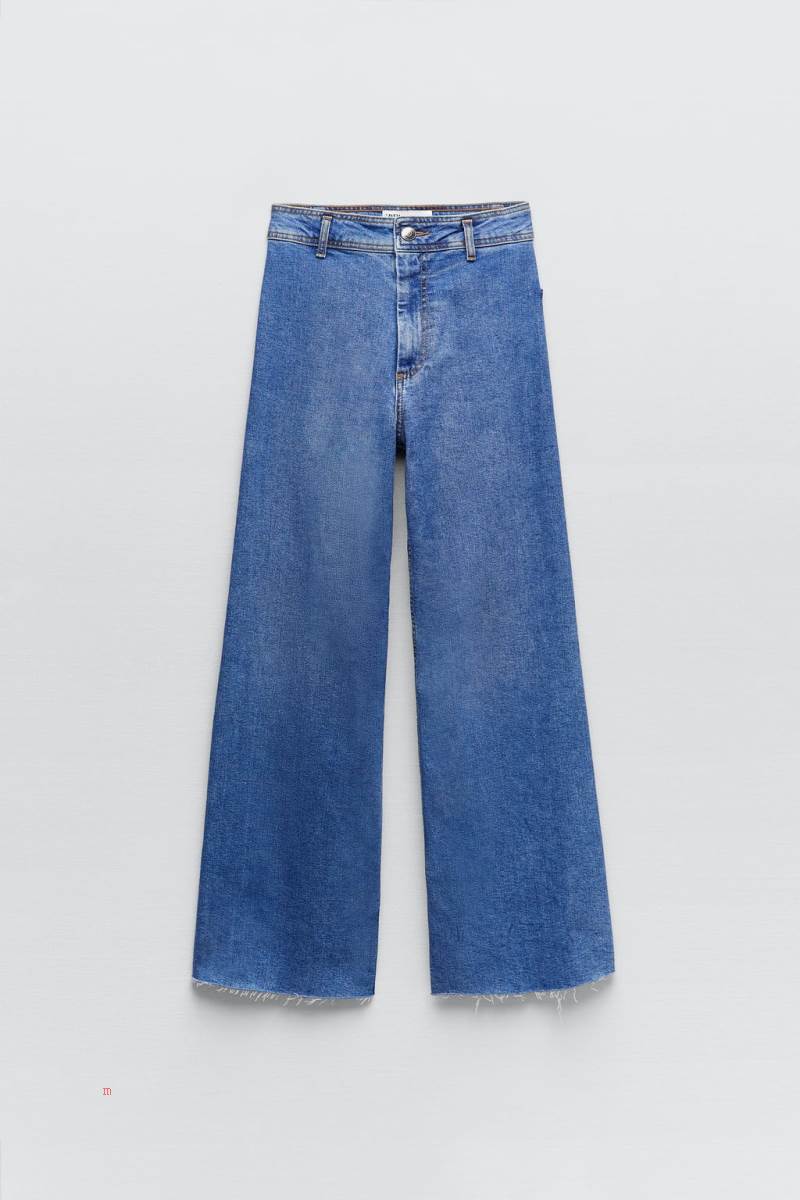 ZARA ZW THE MARINE STRAIGHT Jeans Dam Blå | WQIRC-2195