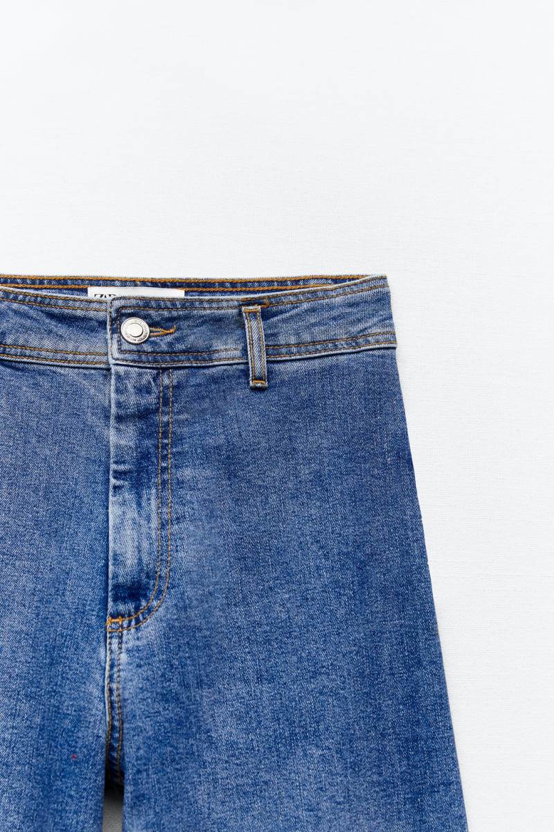 ZARA ZW THE MARINE STRAIGHT Jeans Dam Blå | WQIRC-2195