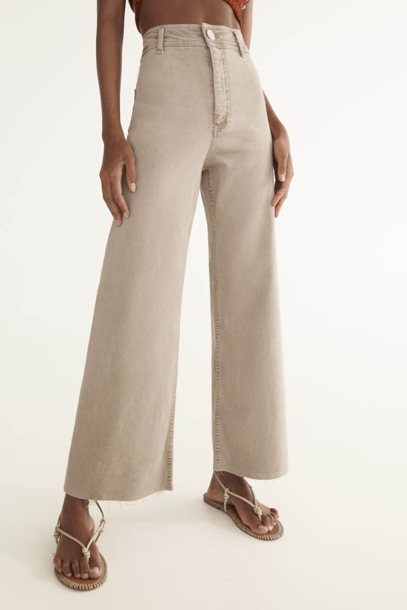 ZARA ZW THE MARINE STRAIGHT Jeans Dam Grå | DTKVN-7389